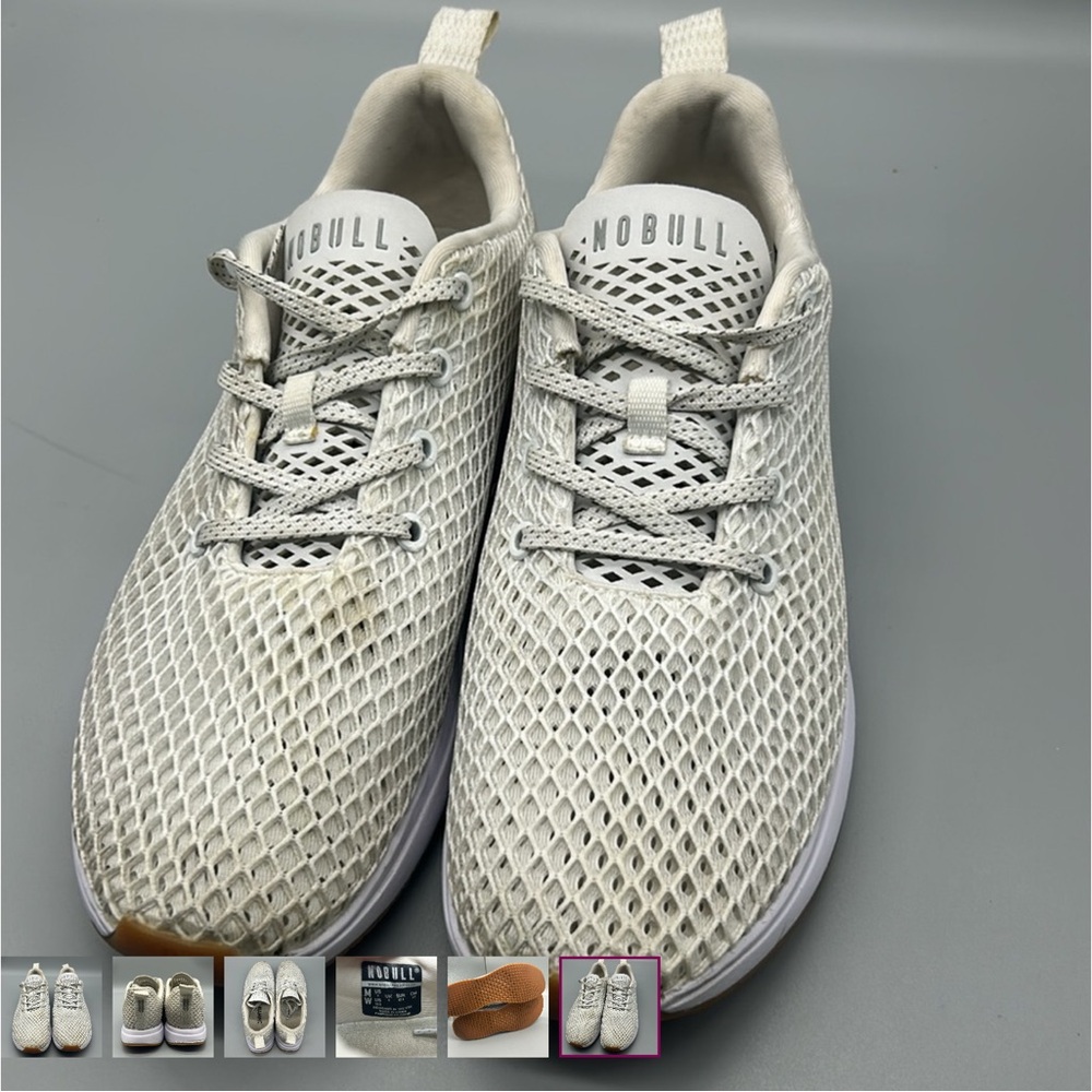 NOBULL Unisex White Mesh Trainers